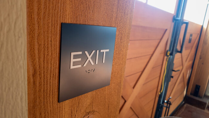 Directional Office Wall Sign with Arrows
