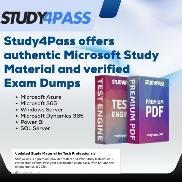 Microsoft Study Material and Updated Exam Dumps for Every Role Study4Pass
