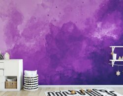 DIY Wall Magic with Self-Adhesive Purple Wallpaper