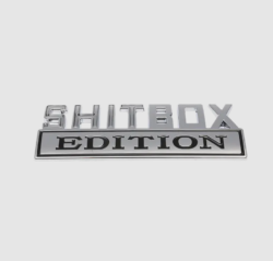 Silver Car Metal Fender Logo ABS 3D Electroplated Emblem