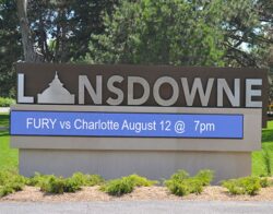 Custom Monument Sign with Brand Logo