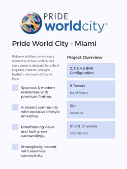 2 BHK, 3 BHK and 4.5 BHK Flats in Miami | Pride World City