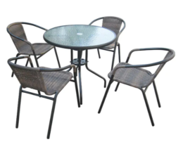 CDS-504 5pcs Patio Wicker Set