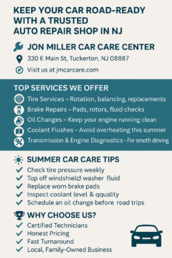 Trusted Auto Repair & Maintenance in Tuckerton, NJ – Jon Miller Car Care Center