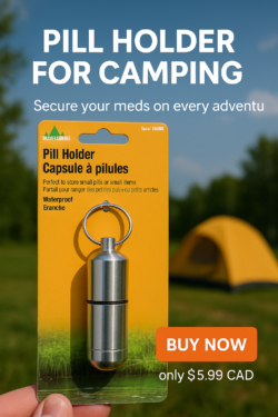 Outdoor Pill Container for Hikers & Campers