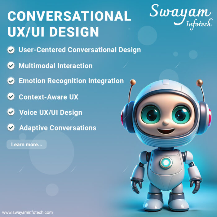 Conversational UX/UI Design – Swayam Infotech