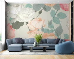 Transform Your Living Room with Lush Botanical Wall Murals