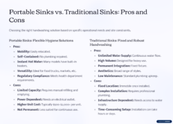 Portable Sinks vs. Traditional Sinks: Pros and Cons