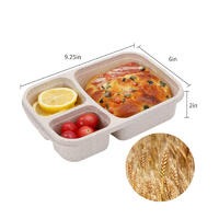 3 Compartments 4 Colors Lunch Box