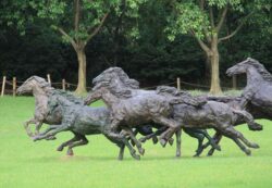 Outdoor bronze sculptures