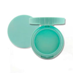 Creative monochrome round pink eye shadow palette with mirror drop glue process, supporting hot  ...