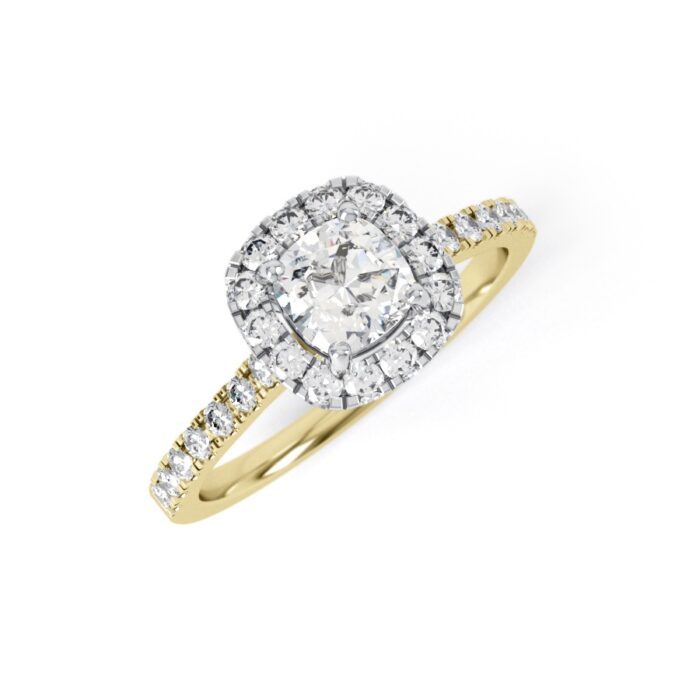 Soft Elegance with Cushion Cut Engagement Rings