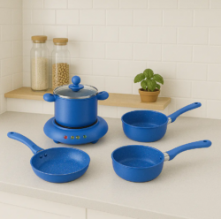 4-Piece Blue Classic Cookware Set