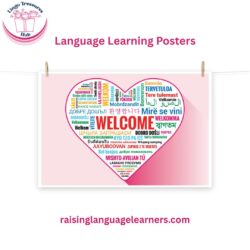 Bright & Multilingual Language Learning Welcome Poster — Perfect for Homes, Classrooms & ...