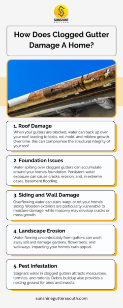 How Does Clogged Gutter Damage A Home