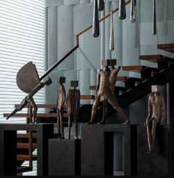 Exquisite Metal Statue for Living Room- Where Art Speaks Elegance