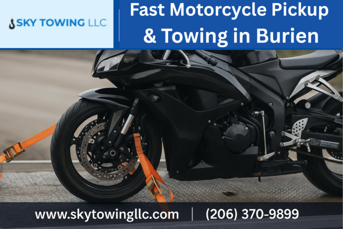 Fast Motorcycle Pickup & Towing in Burien