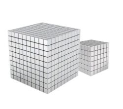 Buckyball Magnetic Silvery Cube Puzzle Toy