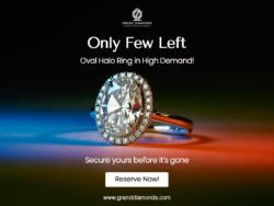 Only Few Left — Oval Halo Ring in High Demand!