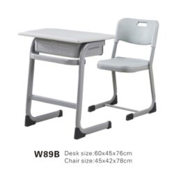 W89B Injection molded edge sealed student desks and chairs