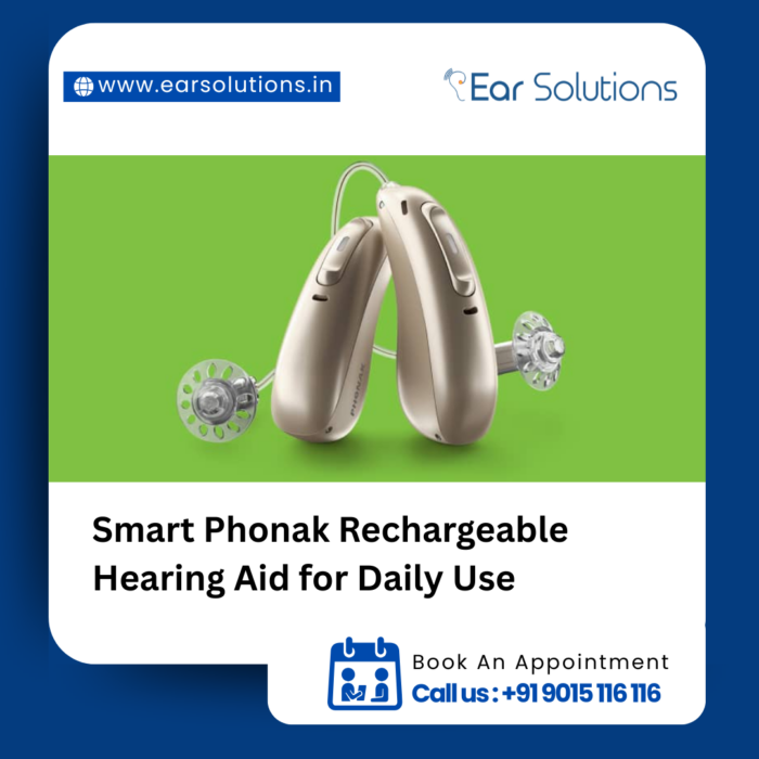 Smart Phonak Rechargeable Hearing Aid for Daily Use