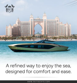 Private supercar yacht on open waters Dubai, UAE