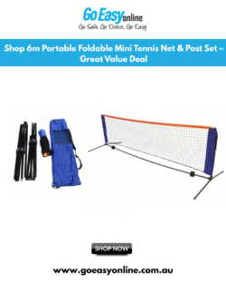 Shop 6 Meters Portable Foldable Mini Tennis Net & Post Set | Go Easy Online