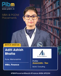 PIBM Celebrates Another Remarkable Placement Achievement – Aditi Ashish Bhatia (Batch 2024–26)!