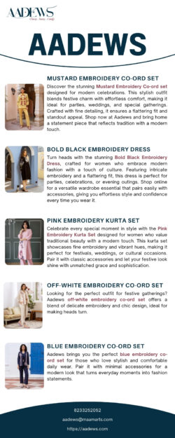 Shop Bold Black Embroidery Dress Online for Modern Fashion Choices