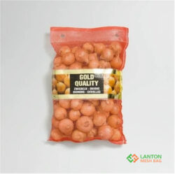 labeled Wicket leno mesh bag,50lb automatic packaging mesh bag