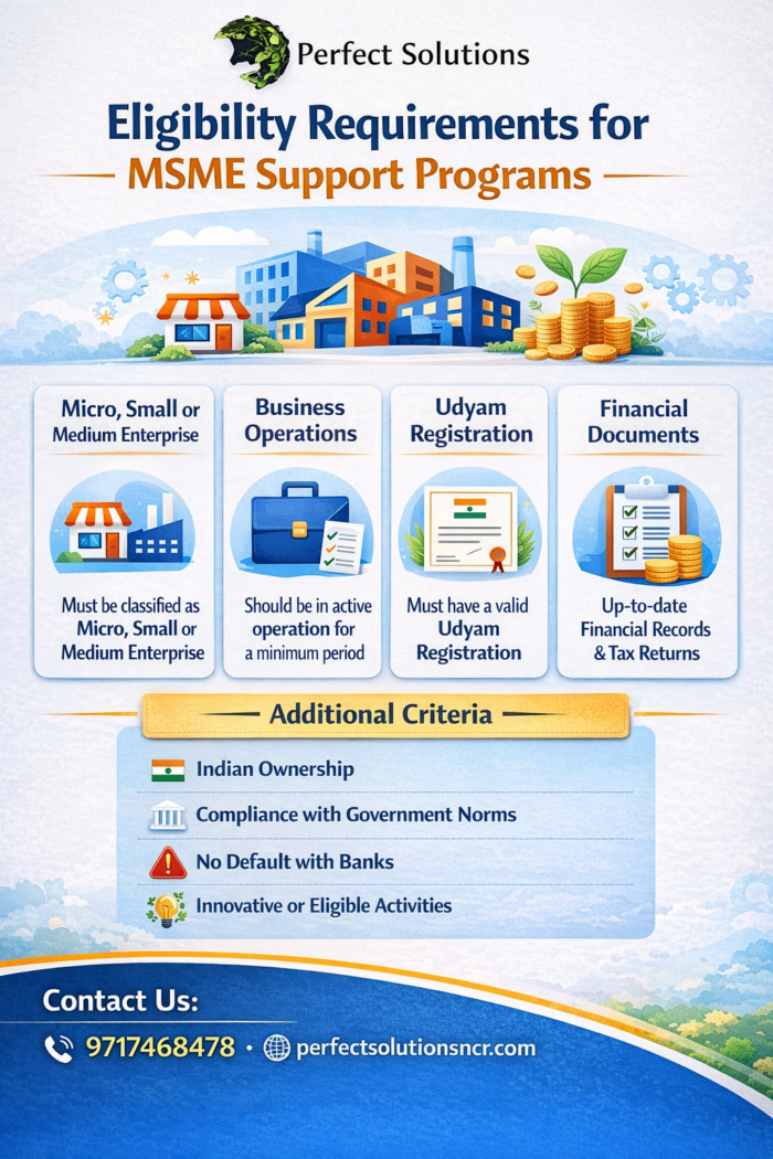 Eligibility Requirements for MSME Support Programs