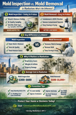 Mold Inspection vs. Mold Removal in Manhattan – Key Differences Explained