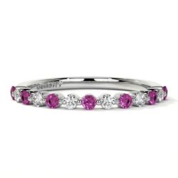Half Eternity Wedding Band Round Prong – Best Price Guarantee