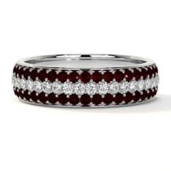 Luxury Ruby Wedding Band with Lifetime Protection