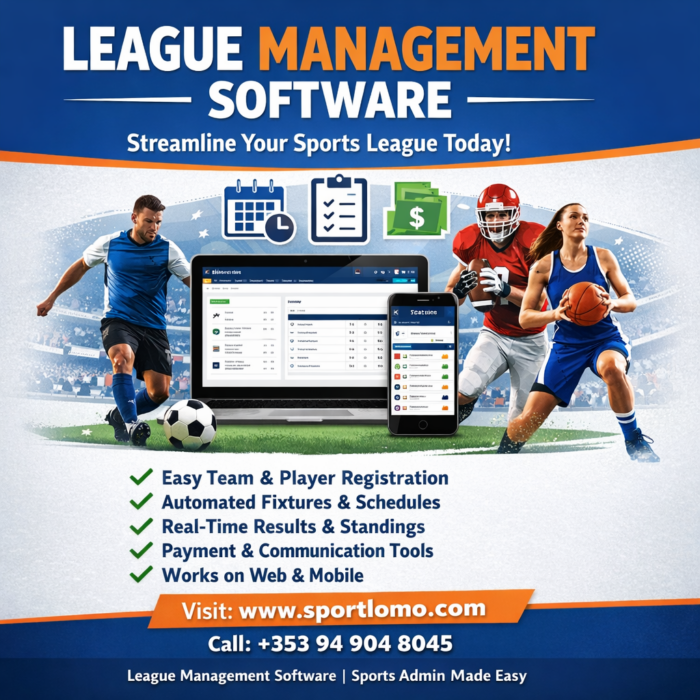 How does league management software enhance communication?