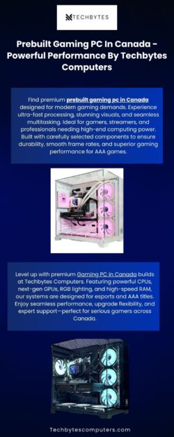 Prebuilt Gaming PC In Canada – Powerful Performance By Techbytes Computers