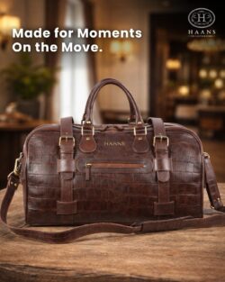 Traveller Duffle Croco – Durable Genuine Leather Duffle Bags for Weekenders