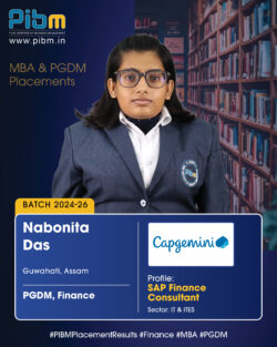 PIBM Celebrates Another Remarkable Placement Achievement – Nabanita Das Batch 2024–26!