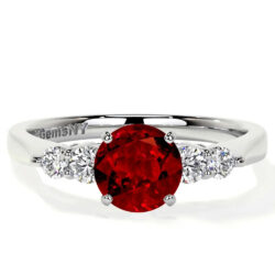 Order Solitaire Ring – 0.91cttw Ruby Diamond Ring AAAA Quality