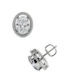 Order Diamond Stud Earrings Lab Grown 3cts Jacket Earrings Now
