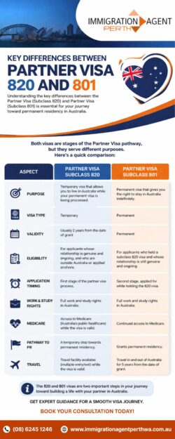 Partner Visa Subclass 820 vs 801: Key Differences Explained