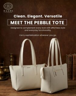 Pebble Tote – Leather Tote Bags for Women by Haans in Genuine Buff Leather