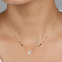 Moissanite Mangalsutra in 925 Silver | GRA Certified | One Carat
