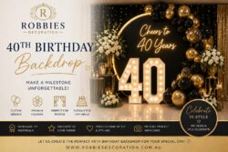 Stylish 60th Birthday Backdrop for Memorable Events