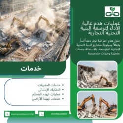 عمليات هدم عالية الأداء لتوسعة البنية التحتية التجارية