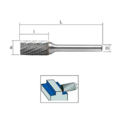 Carbide Burrs Cylinder With End Cutter