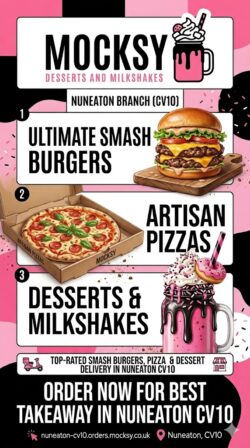 Best Takeaway in Nuneaton | Smash Burgers & Food Delivery CV10