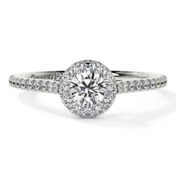 Order Lab Diamond Rings IGI Certified Halo Diamond Ring