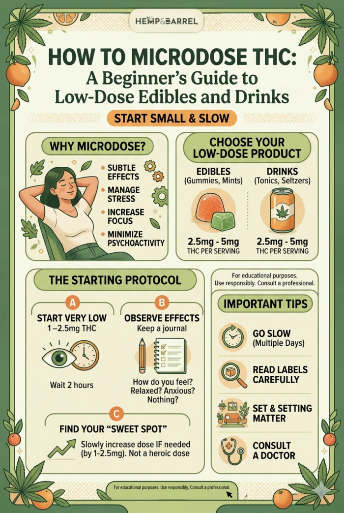 How to Microdose THC: A Beginner’s Guide to Low-Dose Edibles and Drinks