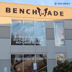 This Benchmade Storefront Combines bold Exterior Signage